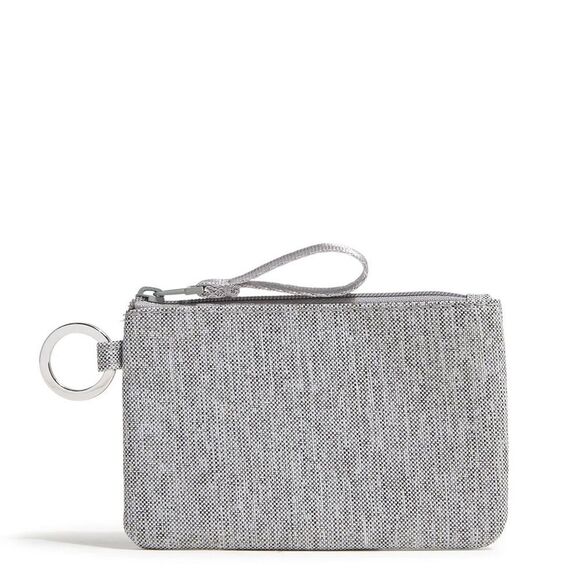 New! Vera Bradley Medium Heather Gray Ultralight Zipper ID Case - Picture 1 of 2
